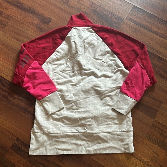 Nike XS Colorblock Gray/Pink/Red Pull Over Sweatshirt - Picture 4 of 7